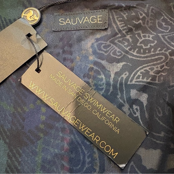 NWT, Sauvage Swim Silk Kimono, One Size - Picture 12 of 13